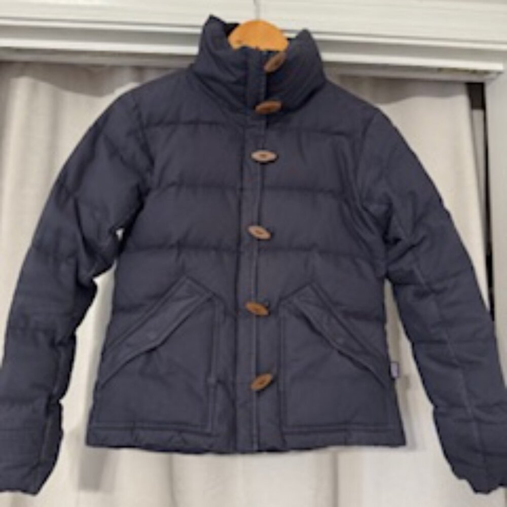 Patagonia Down Jacket, Navy Blue, Women Small